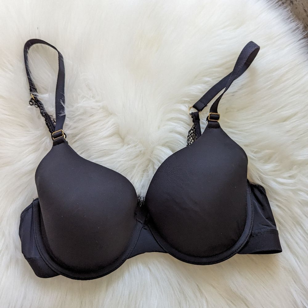 Lively black lace bra full coverage cup 36C